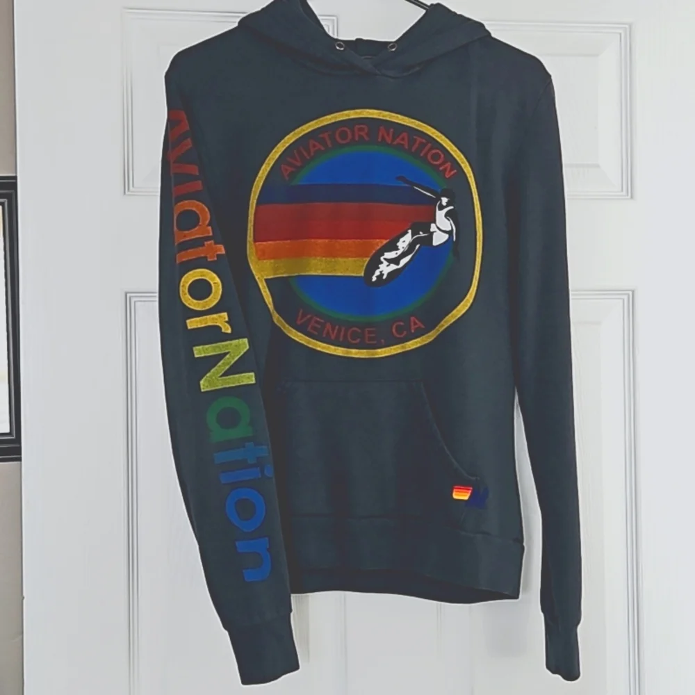 Aviator Nation logo hoodie. SM Charcoal - Picture 2 of 4